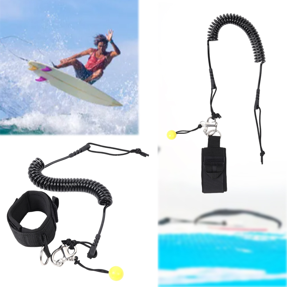 Surfboard Leash Ankle - Cuerda de seguridad ajustable para tabla