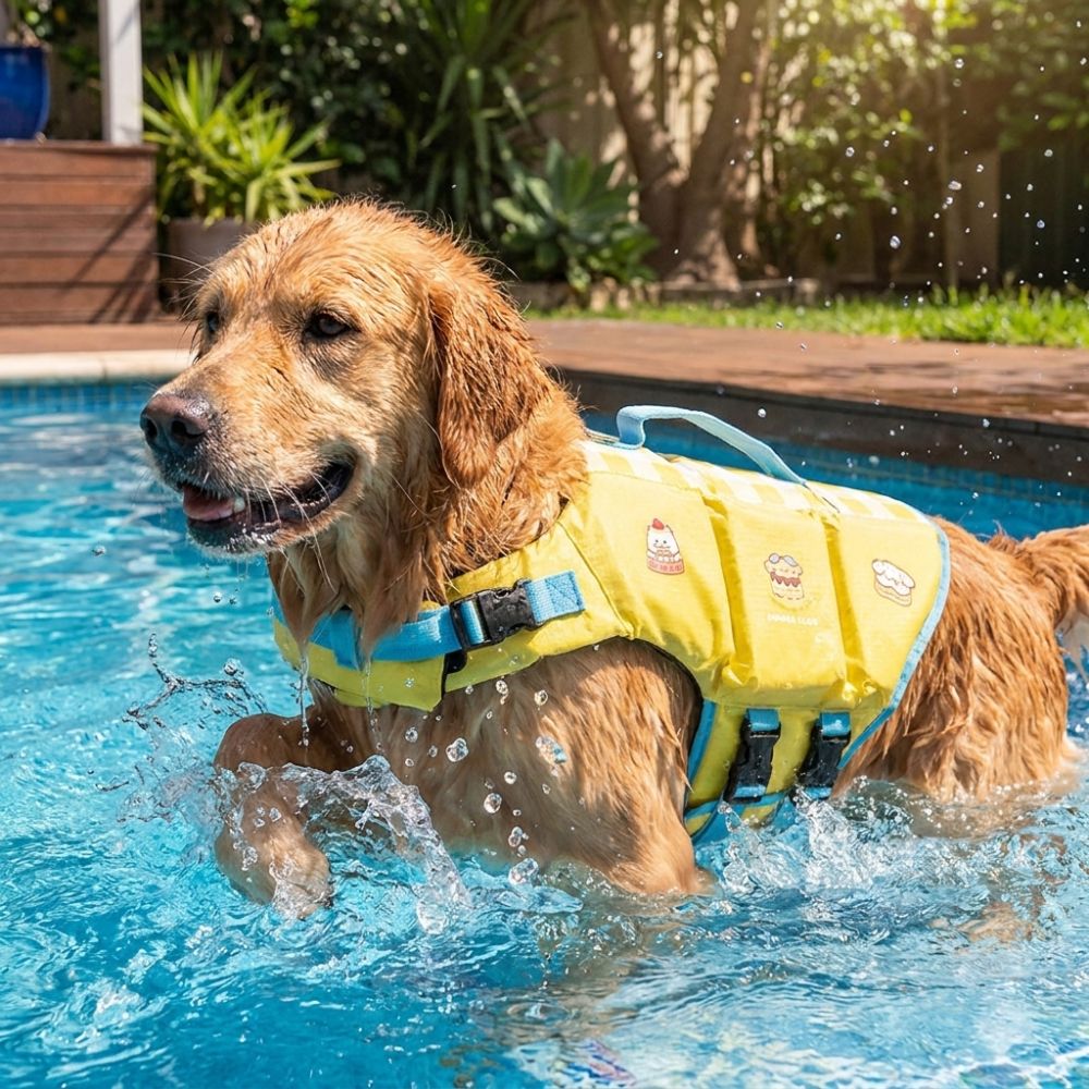 Life Jacket Buoyancy - Chaleco Salvavidas Impermeable para Perros, Ajustable,