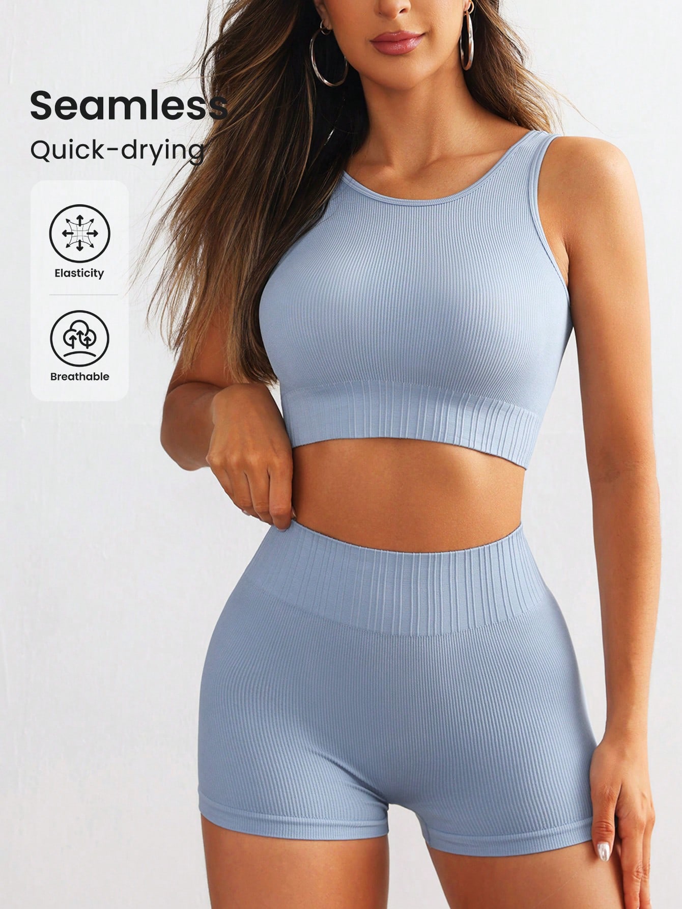 Conjunto de yoga acanalado sin - Aquatic Gym reseña y precio